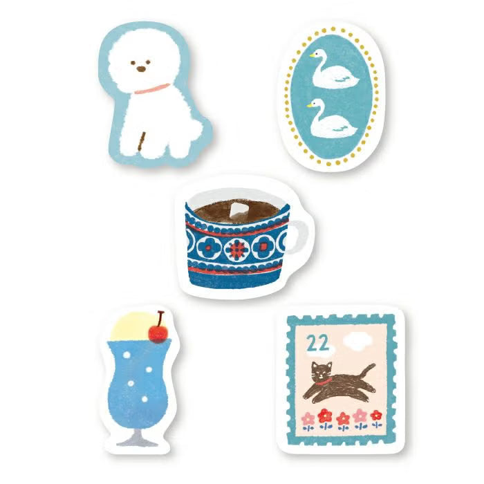 WASHI FLAKE STICKERS – BLUE (QSA154)