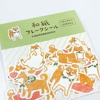 WASHI FLAKE STICKERS SHIBA INU (QSA290)