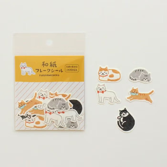 WASHI FLAKE STICKERS CAT (QSA291)
