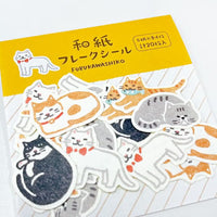 WASHI FLAKE STICKERS CAT (QSA291)