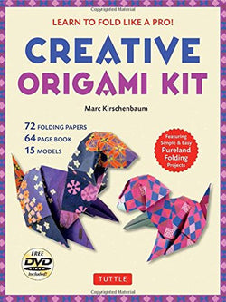 CREATIVE ORIGAMI KIT: LEARN TO FOLD LIKE A PRO! (DVD, 64-PAGE BOOK, 72 FOLDING PAPERS)