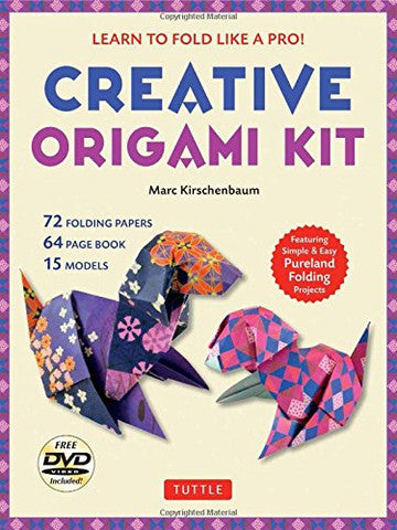 CREATIVE ORIGAMI KIT: LEARN TO FOLD LIKE A PRO! (DVD, 64-PAGE BOOK, 72 FOLDING PAPERS)