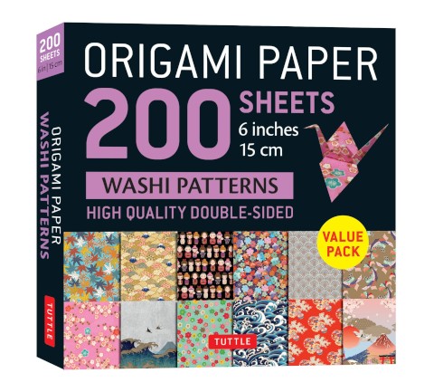 ORIGAMI PAPER 200 SHEETS WASHI PATTERNS 6 IN (15 CM)