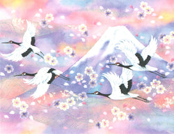 [BLANK]  PURPLE BASE: CRANES & SAKURA (F25-962)