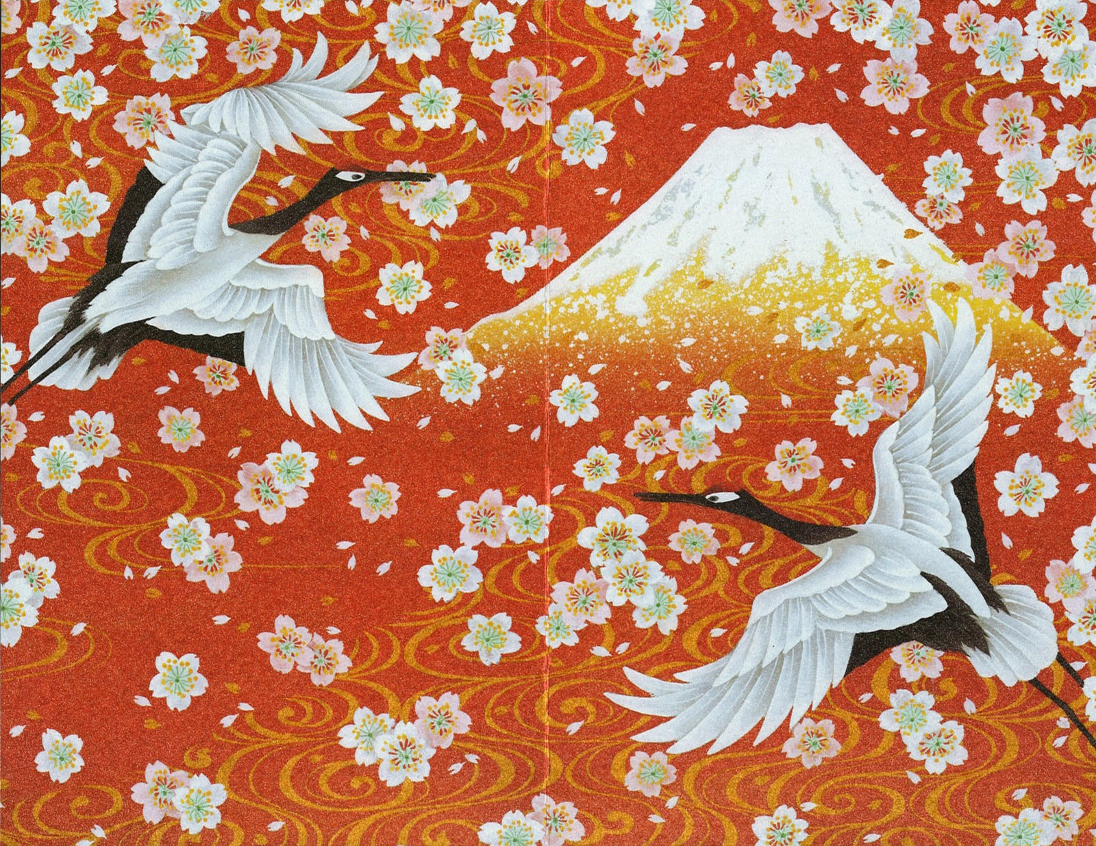 [BLANK]  RED BASE: CRANE & MT FUJI (F25-939)