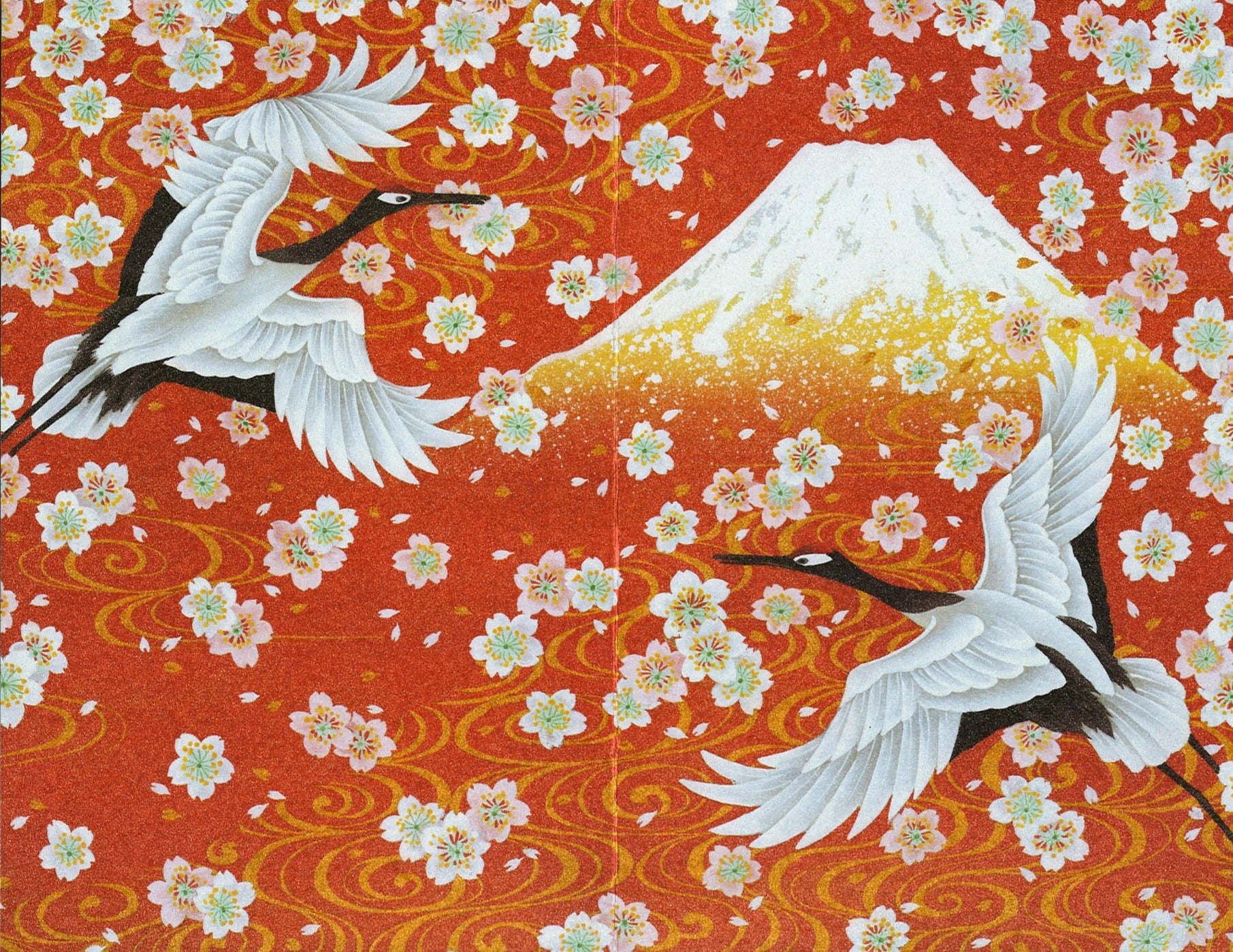 [BLANK]  RED BASE: CRANE & MT FUJI (F25-939)