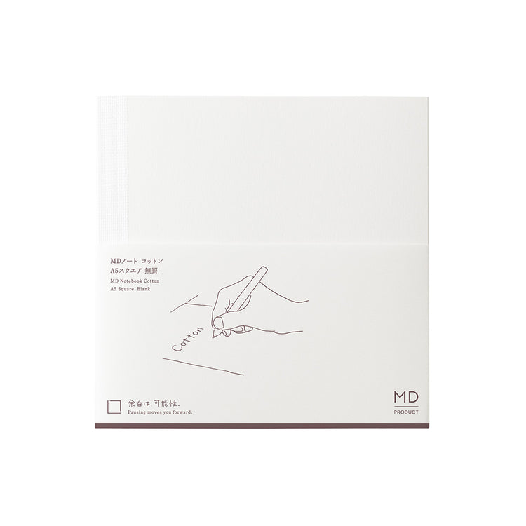 MD NOTEBOOK COTTON A5 SQUARE BLANK A (15391006)