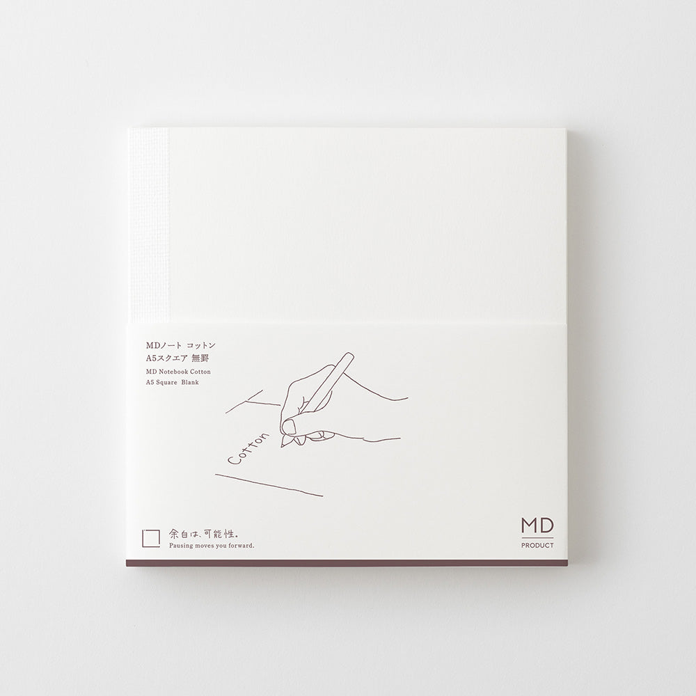 MD NOTEBOOK COTTON A5 SQUARE BLANK A (15391006)