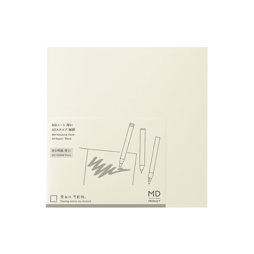 MD NOTEBOOK THICK A5 SQUARE BLANK A (15393006)