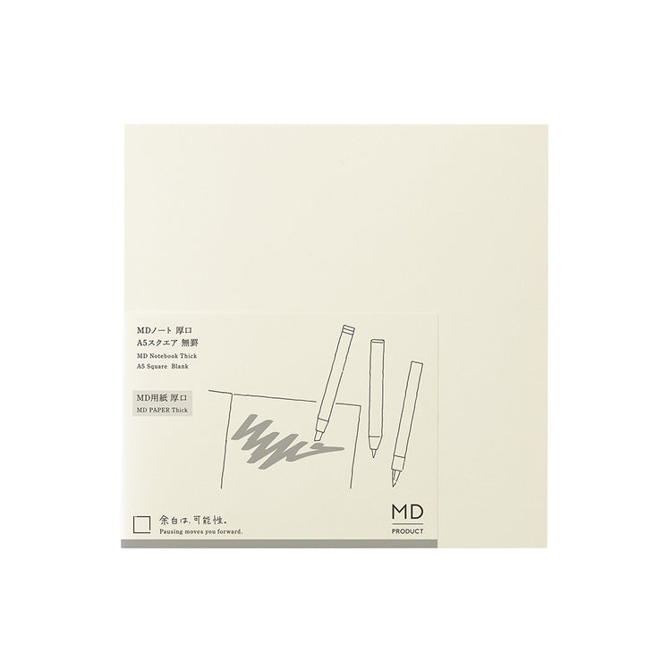 MD NOTEBOOK THICK A5 SQUARE BLANK A (15393006)