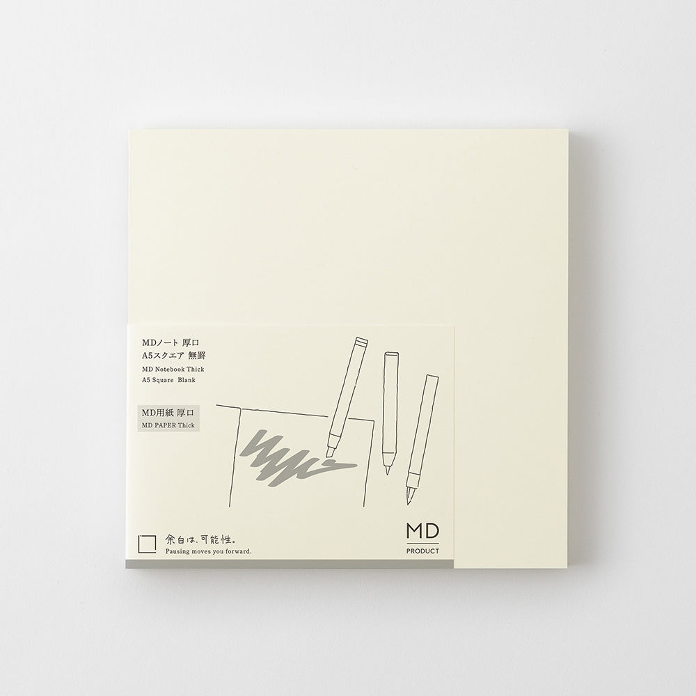 MD NOTEBOOK THICK A5 SQUARE BLANK A (15393006)