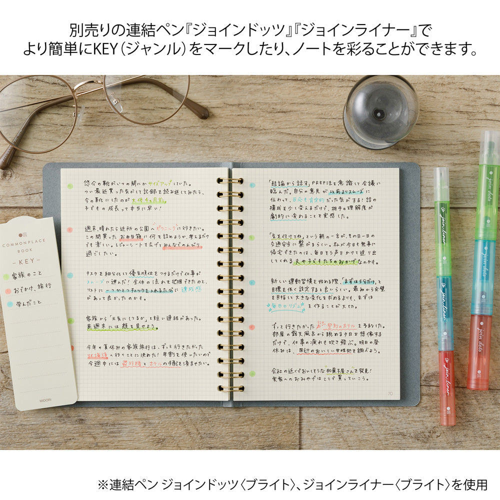 RING NOTEBOOK A6 COMMONPLACE GRAY (15397006)