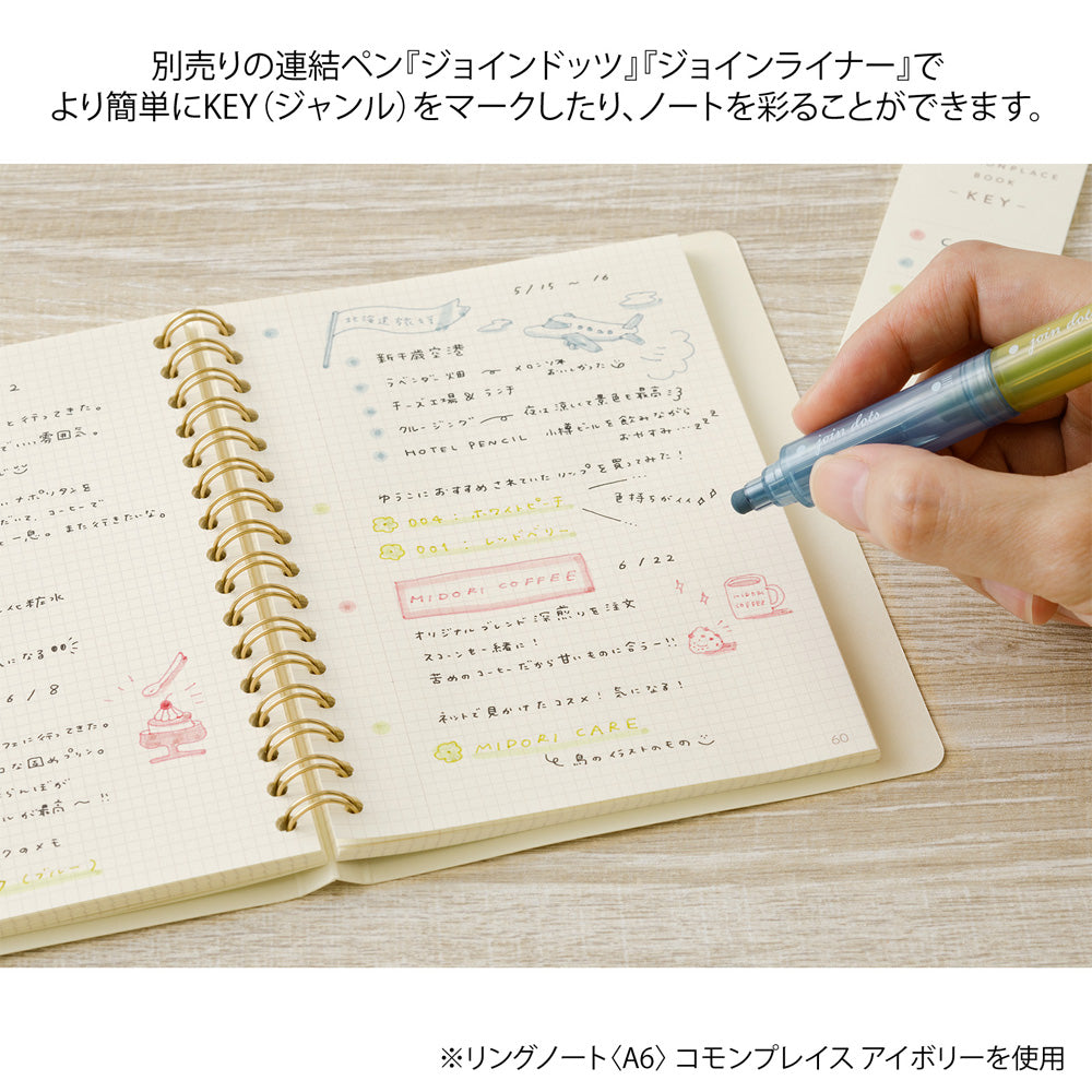 RING NOTEBOOK A6 COMMONPLACE GRAY (15397006)