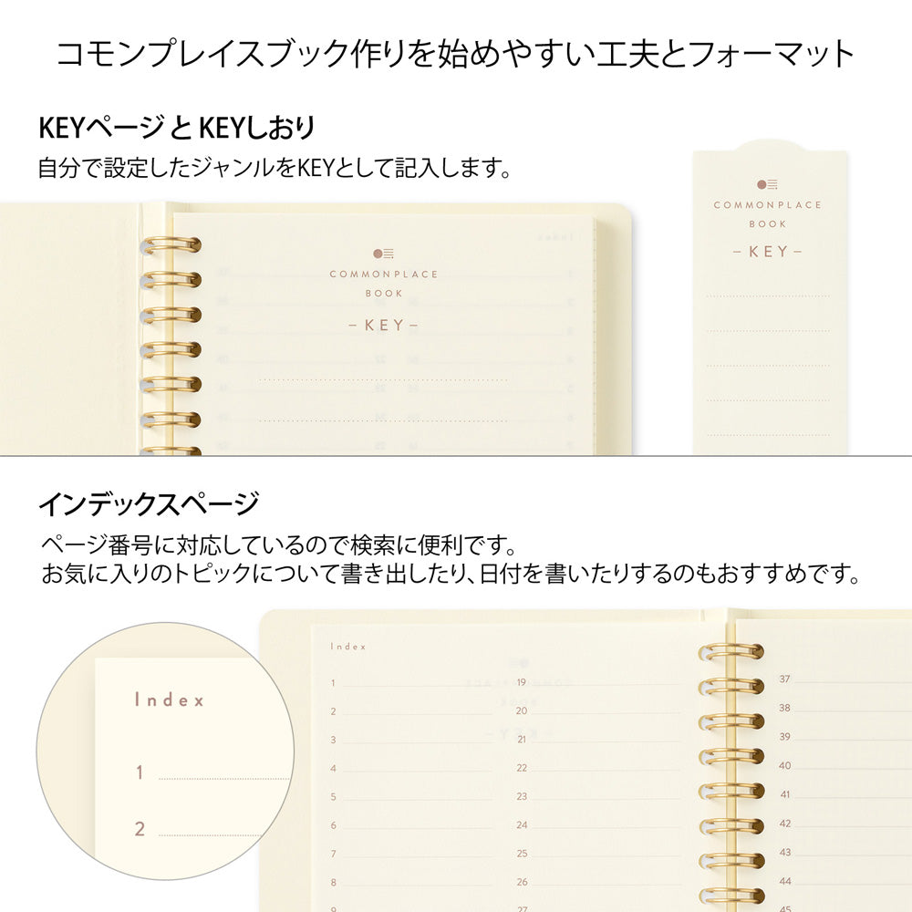RING NOTEBOOK A6 COMMONPLACE IVORY (15398006)