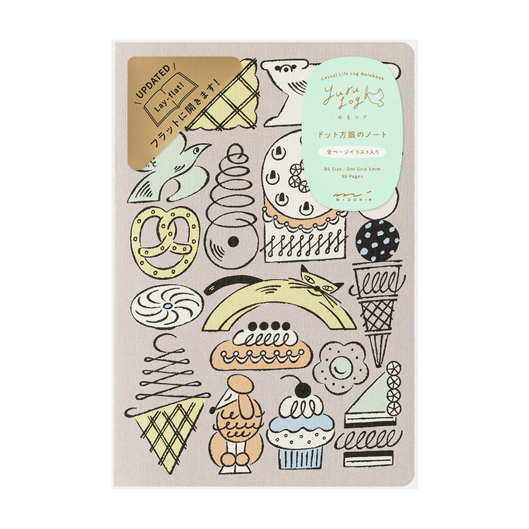 YURU LOG NOTEBOOK B6 SWEETS & ANIMALS (15399006)