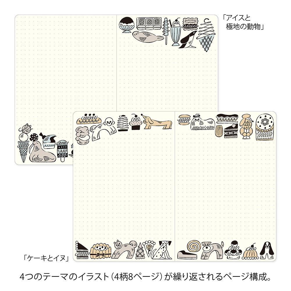 YURU LOG NOTEBOOK B6 SWEETS & ANIMALS (15399006)