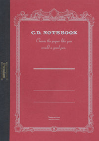 PREMIUM CD NOTEBOOK A5 5MM GRID 96PAGES RED