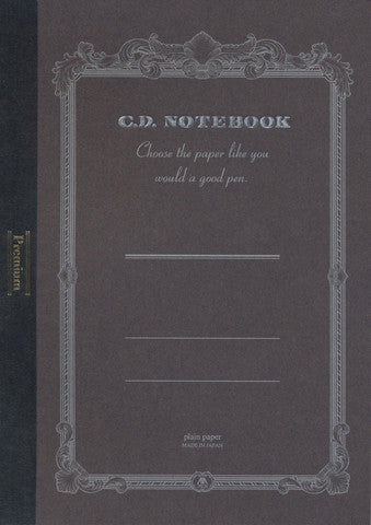 PREMIUM CD NOTEBOOK A5 BLANK 96PAGES BLACK