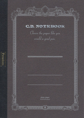 PREMIUM CD NOTEBOOK A6 BLANK 96PAGES BLACK