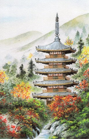 BLANK [2020] AUTUMN SCENERY: TEMPLE [BLANK]