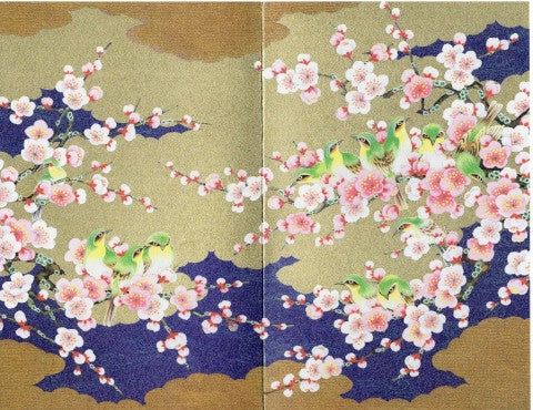 [BLANK] GOLD BASE: BIRDS W/ SAKURA 1