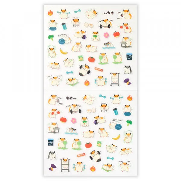 PLANNER STICKERS LARGE - EXERCISING HAMSTER (5754110)