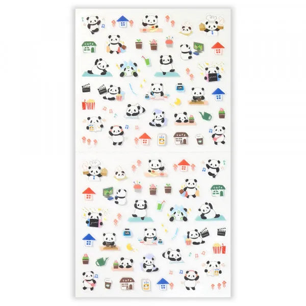 PLANNER STICKERS LARGE - PANDA ENJOYING HOBBIES (5754109)