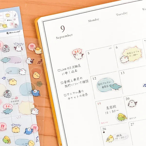 PLANNER STICKERS LARGE - CHATTY ANIMALS: BIRDS (2954104)