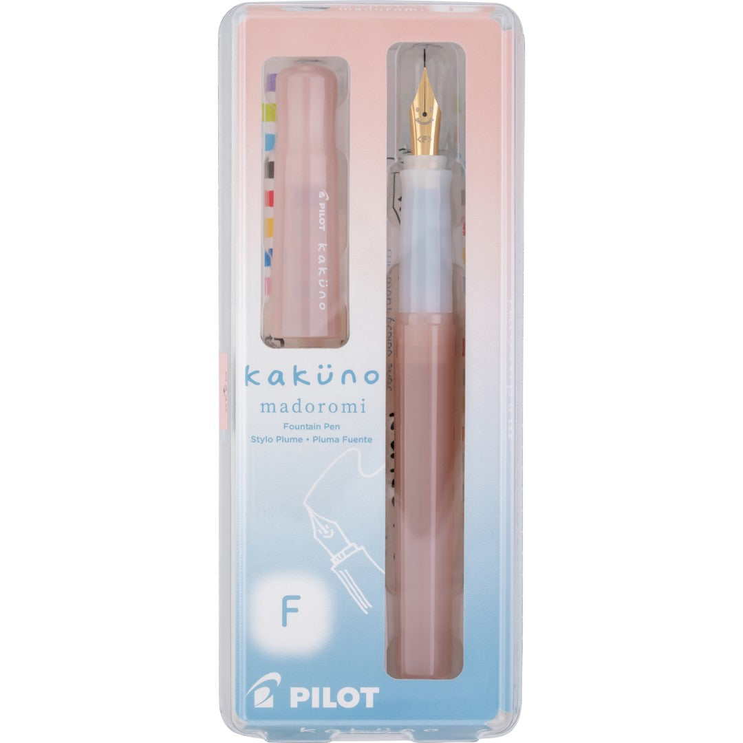 KAKUNO FOUNTAIN PEN MADOROMI FINE GOLD NIB LIGHT PINK (KFPM-BLKFLTK)