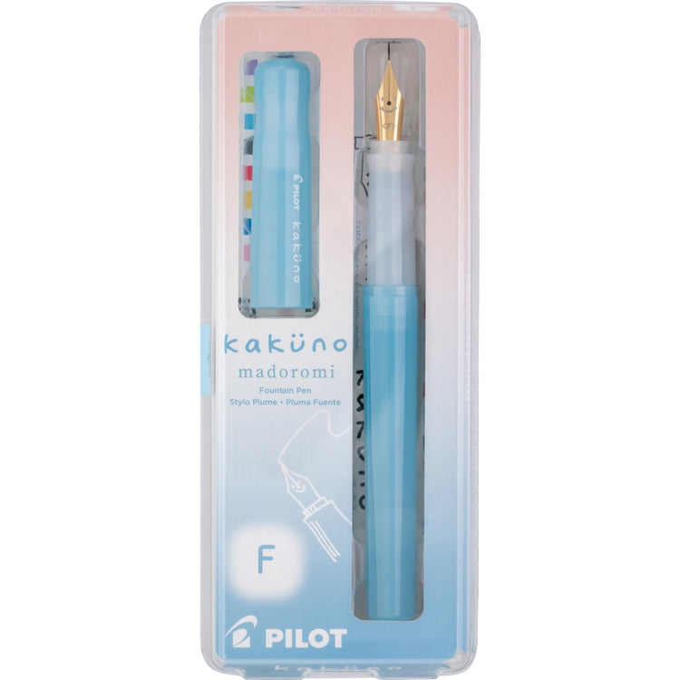 KAKUNO FOUNTAIN PEN MADOROMI FINE GOLD NIB LIGHT BLUE (KFPM-BLKFLBL)