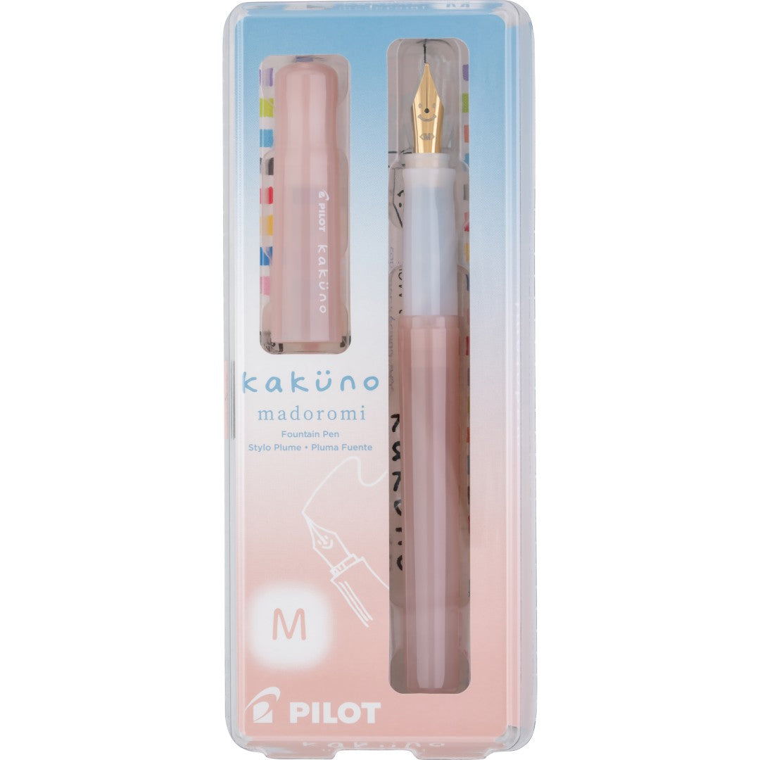 KAKUNO FOUNTAIN PEN MADOROMI MEDIUM GOLD NIB LIGHT PINK (KFPM-BLKMLTK)