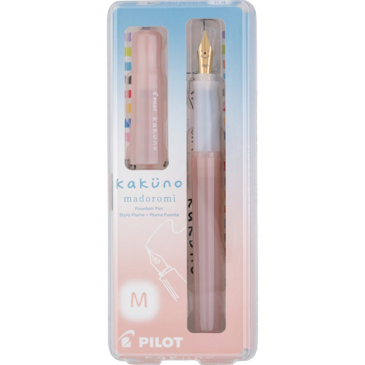 KAKUNO FOUNTAIN PEN MADOROMI MEDIUM GOLD NIB LIGHT PINK (KFPM-BLKMLTK)