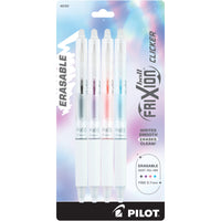 FRIXION CLICKER AURA FINE 4 ASST BLK/LAV/SAL/TRQ (FCAC4001F)