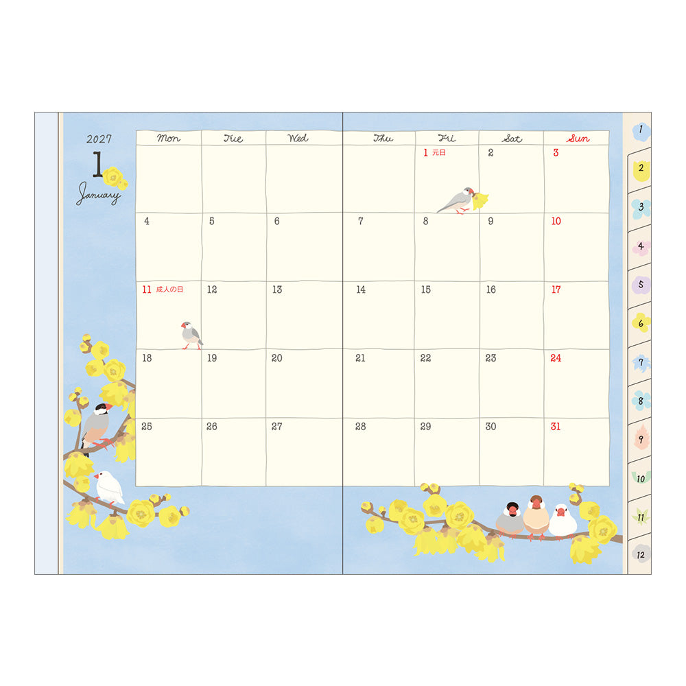 POCKET DIARY MINI BIRD 2027 (22435006)