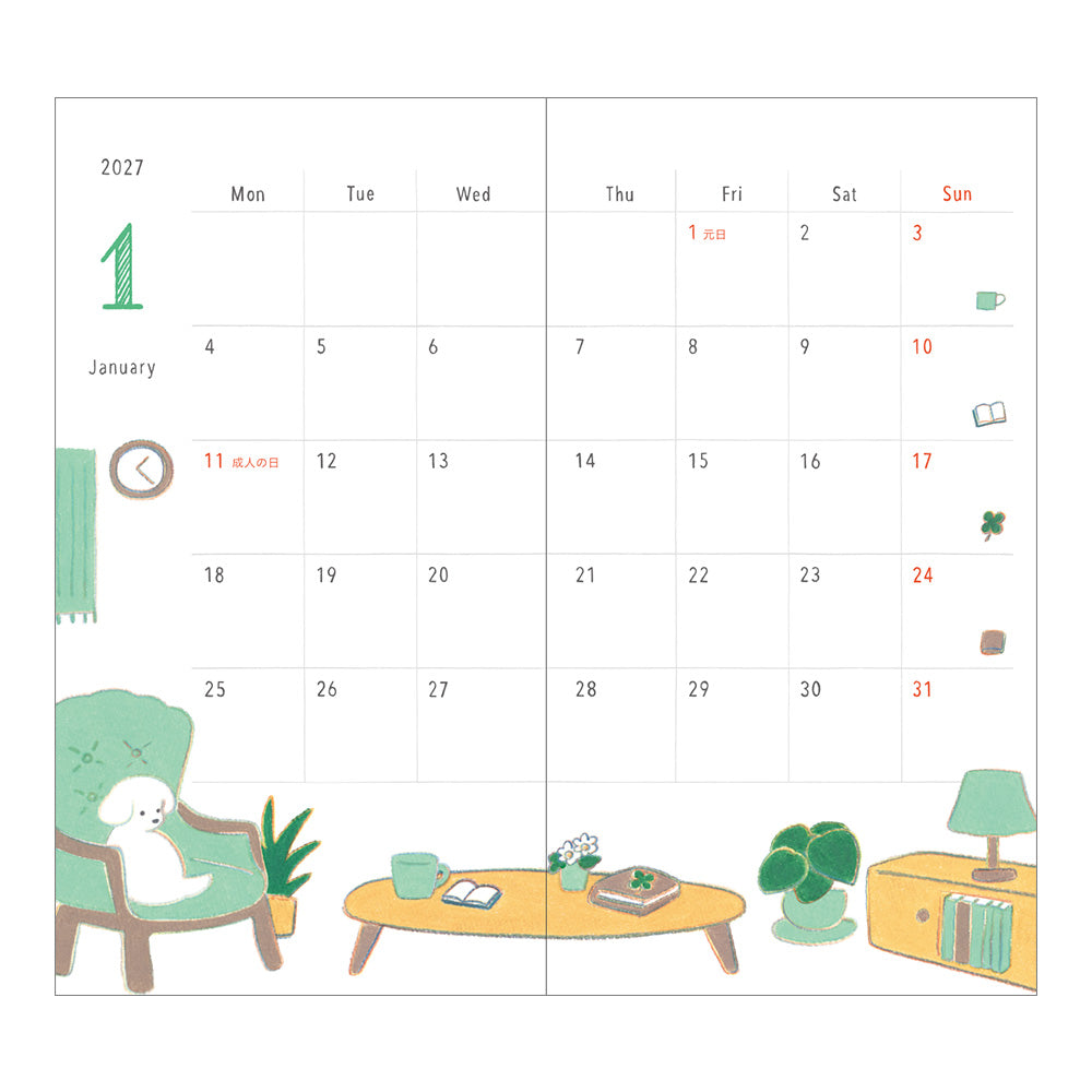 POCKET DIARY SLIM DOG 2027 (22437006)