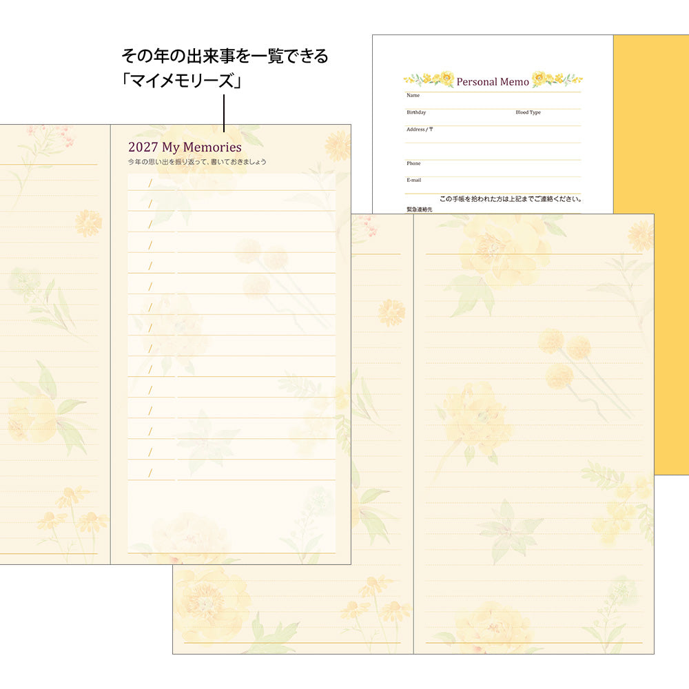 POCKET DIARY SLIM COUNTRY TIME FLOWER 2027 (22439006)
