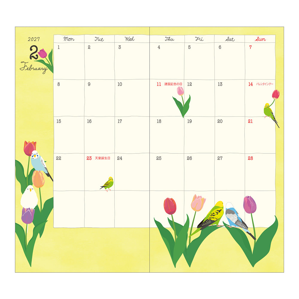 POCKET DIARY SLIM BIRD 2027 (22440006)