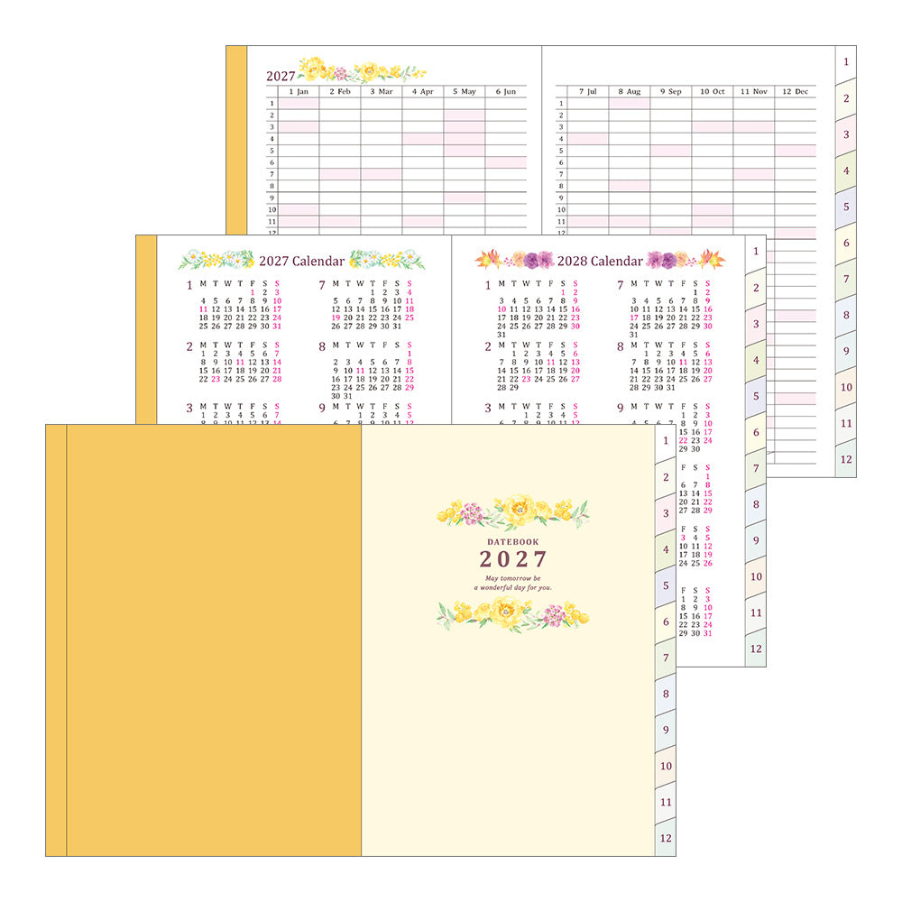 POCKET DIARY A6 COUNTRY TIME FLOWER 2027 (22444006)