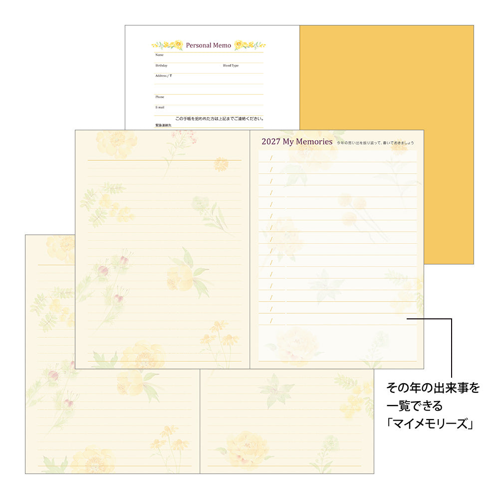 POCKET DIARY A6 COUNTRY TIME FLOWER 2027 (22444006)