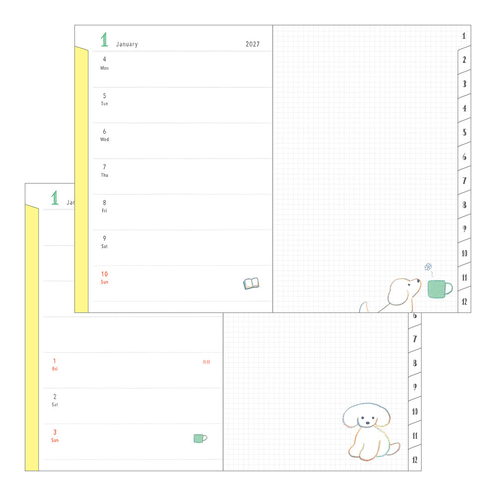 POCKET DIARY B6 DOG 2027 (22448006)