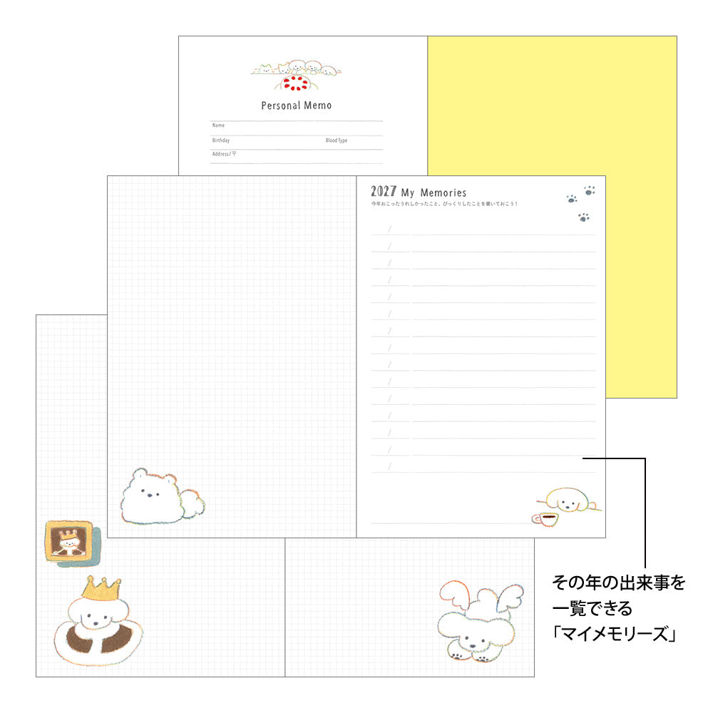 POCKET DIARY B6 DOG 2027 (22448006)