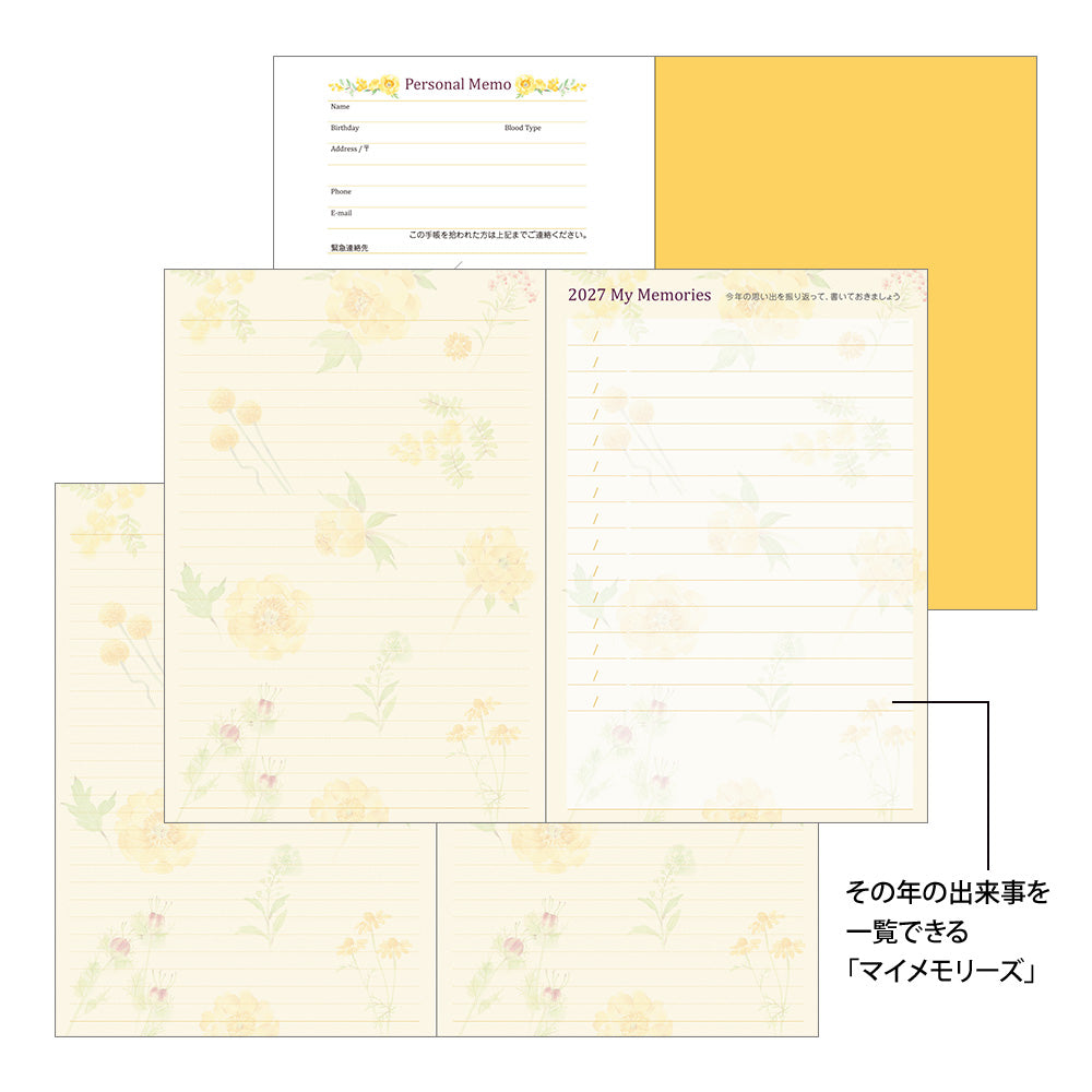POCKET DIARY B6 COUNTRY TIME FLOWER 2027 (22450006)