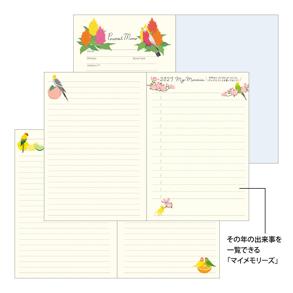 POCKET DIARY B6 BIRD 2027 (22451006)