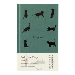 BOOK STYLE DIARY B6 VARIANT CAT GREEN 2027 (22476006)