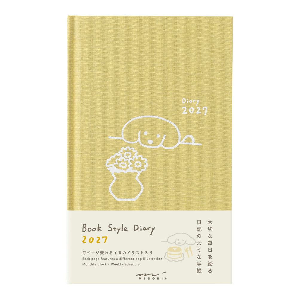 BOOK STYLE DIARY B6 VARIANT DOG YELLOW 2027 (22478006)
