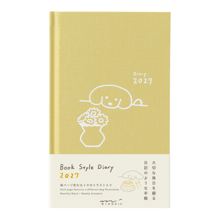 BOOK STYLE DIARY B6 VARIANT DOG YELLOW 2027 (22478006)