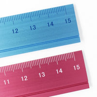 SLIP-ON ALUMINIUM RULER 15CM BLACK