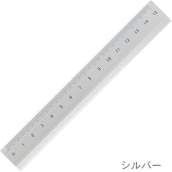 SLIP-ON ALUMINIUM RULER 15CM SILVER