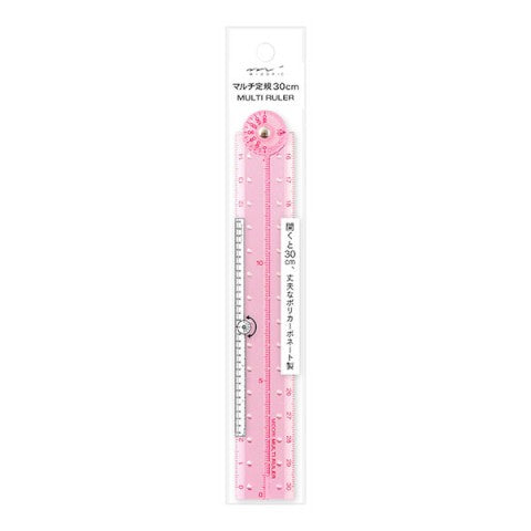 MULTI RULER 30CM PINK