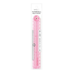 MULTI RULER 30CM PINK